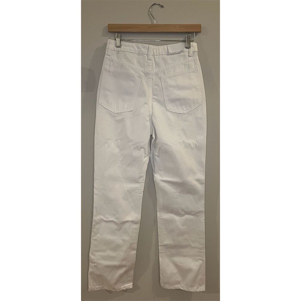 NWT Revolve WeWoreWhat Women's Crossover Straight Leg White Jeans Size 25 - Picture 5 of 9